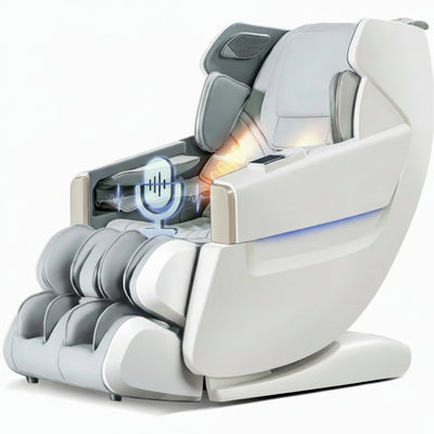Full Body Massage Chair Designed for Zero Gravity Comfort, 4D Shiatsu Rollers, SL Track, Heating Function