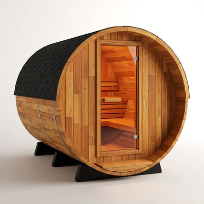 Traditional Steam Sauna Built for Recovery, 6-Person Cedar Construction, 6000W Heater, Outdoor Use