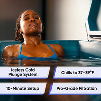 Cold Plunge System Built to Support Daily Recovery, Iceless Cooling, 90 Gallon Capacity, LLDPE Construction