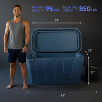 Cold Plunge System Built to Support Daily Recovery, Iceless Cooling, 90 Gallon Capacity, LLDPE Construction