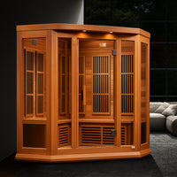 Infrared Sauna Built for Home Recovery, Canadian Red Cedar, FAR Heating Panels, 2320W Power