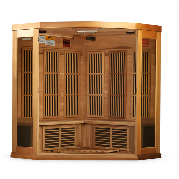 Infrared Sauna Built for Home Recovery, Canadian Red Cedar, FAR Heating Panels, 2320W Power