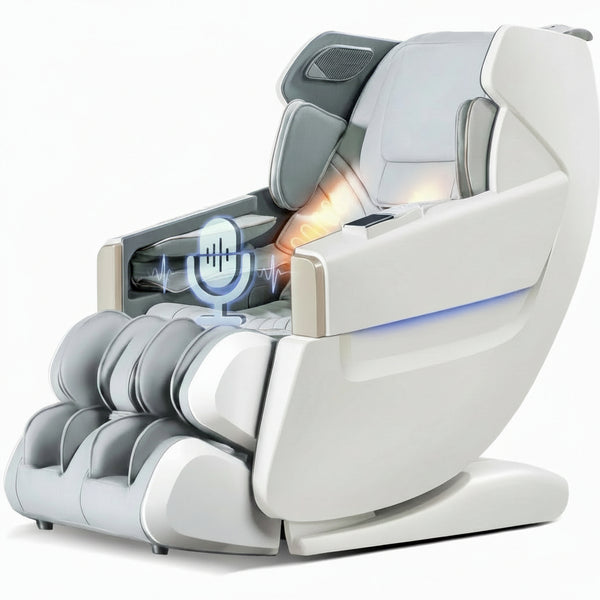 Full Body Massage Chair Designed for Zero Gravity Comfort, 4D Shiatsu Rollers, SL Track, Heating Function